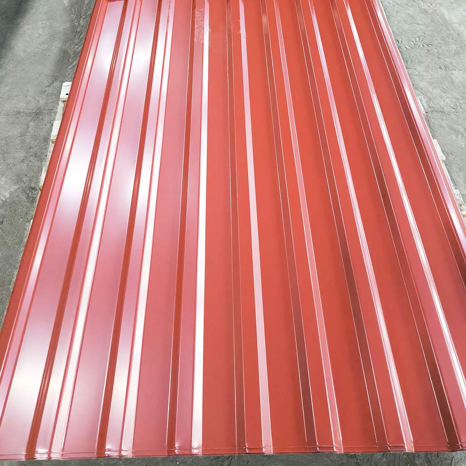 Cserépvörös trapézlemez kész lemez