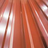 Cserépvörös trapézlemez profil oldalnézetből