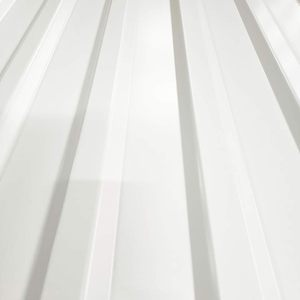 Fehér trapézlemez kész lemez