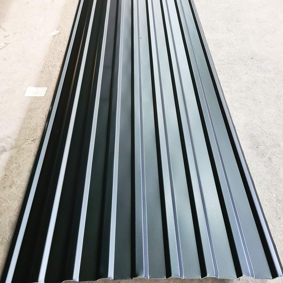 Fekete trapézlemez kész lemez