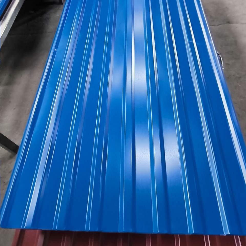 Kék trapézlemez kész lemez