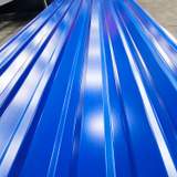 Kék trapézlemez profil közelről