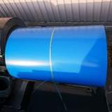 Kék trapézlemez felszerelve