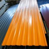 Narancssárga trapézlemez felszerelve