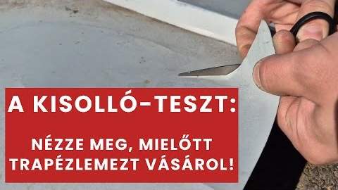 Scissor test: thin vs. 0.5 mm corrugated sheet comparison