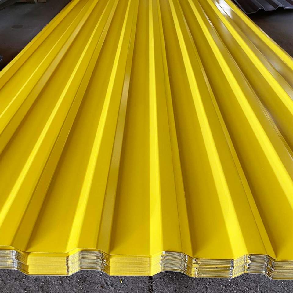 Citromsárga trapézlemez kész lemezek