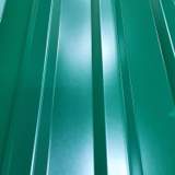 Zöld trapézlemez profil közelről