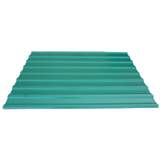 Zöld trapézlemez felszerelve